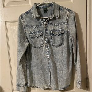 Wild Fable Faded Light wash Denim Jean Shacket. Size S